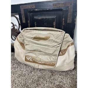 SHARIF Vintage Exotic Skin Patchwork Leather Clutch Crossbody Bag 80s/90s